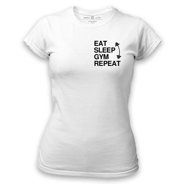 Eat sleep gym repeat - back Thumbnail